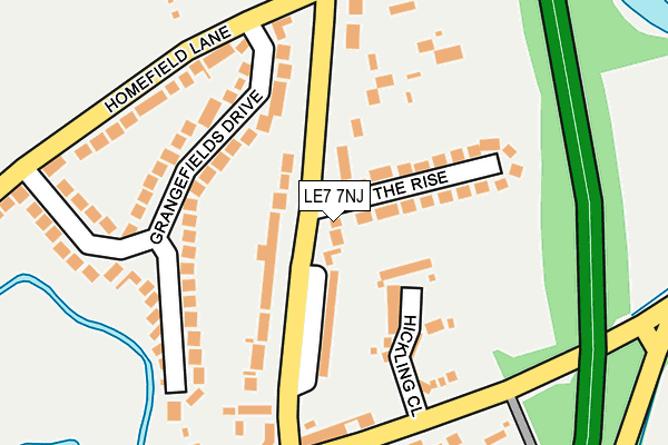 LE7 7NJ map - OS OpenMap – Local (Ordnance Survey)