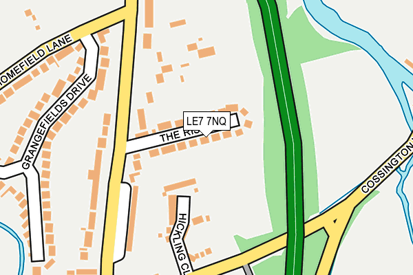 LE7 7NQ map - OS OpenMap – Local (Ordnance Survey)