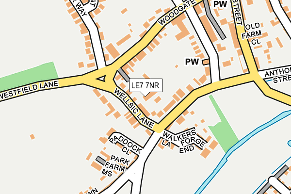 LE7 7NR map - OS OpenMap – Local (Ordnance Survey)