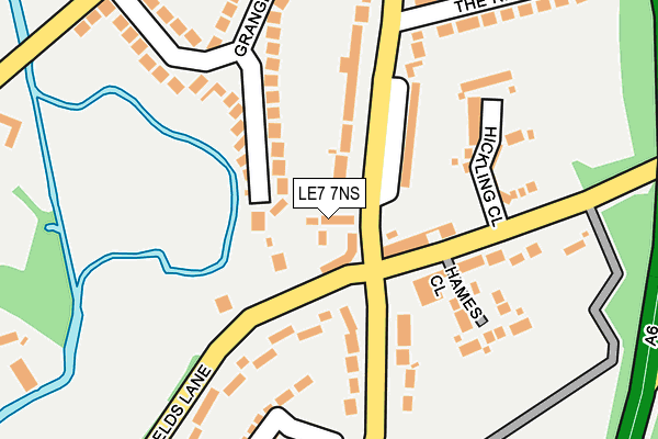 LE7 7NS map - OS OpenMap – Local (Ordnance Survey)