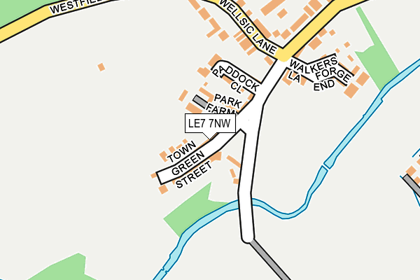 LE7 7NW map - OS OpenMap – Local (Ordnance Survey)