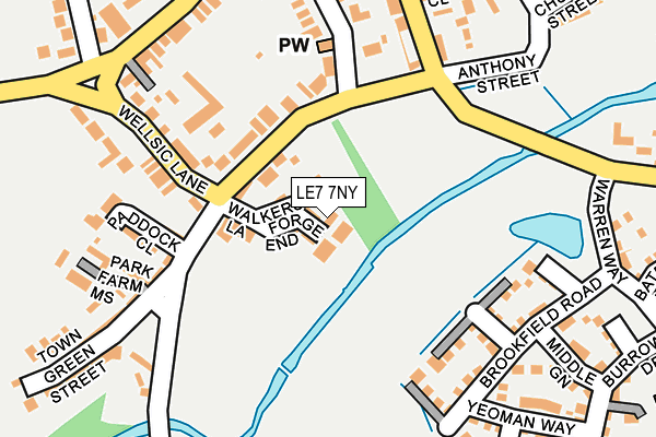 LE7 7NY map - OS OpenMap – Local (Ordnance Survey)