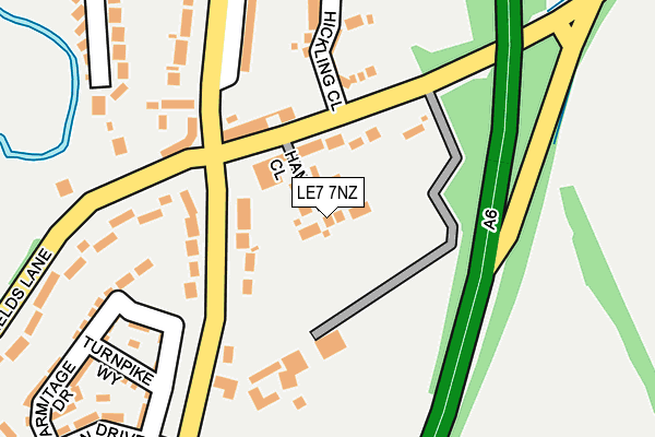 LE7 7NZ map - OS OpenMap – Local (Ordnance Survey)
