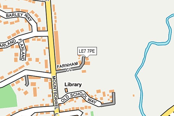 LE7 7PE map - OS OpenMap – Local (Ordnance Survey)