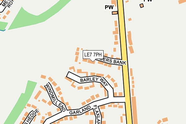 LE7 7PH map - OS OpenMap – Local (Ordnance Survey)
