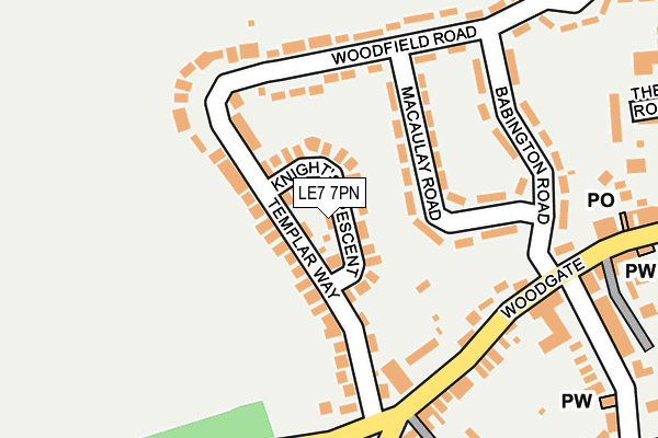 LE7 7PN map - OS OpenMap – Local (Ordnance Survey)