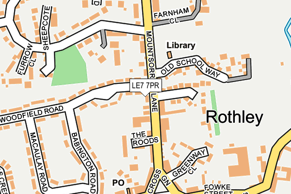 LE7 7PR map - OS OpenMap – Local (Ordnance Survey)