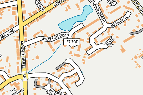 LE7 7QD map - OS OpenMap – Local (Ordnance Survey)