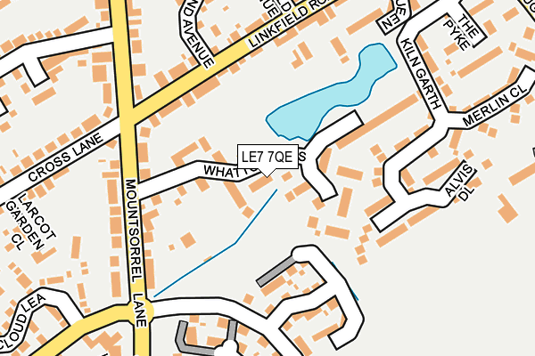 LE7 7QE map - OS OpenMap – Local (Ordnance Survey)