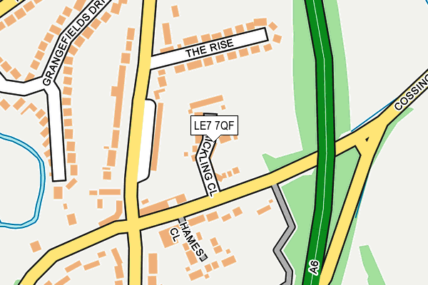 LE7 7QF map - OS OpenMap – Local (Ordnance Survey)