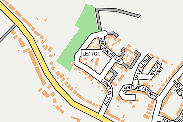 LE7 7QG map - OS OpenMap – Local (Ordnance Survey)