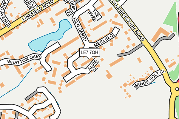 LE7 7QH map - OS OpenMap – Local (Ordnance Survey)