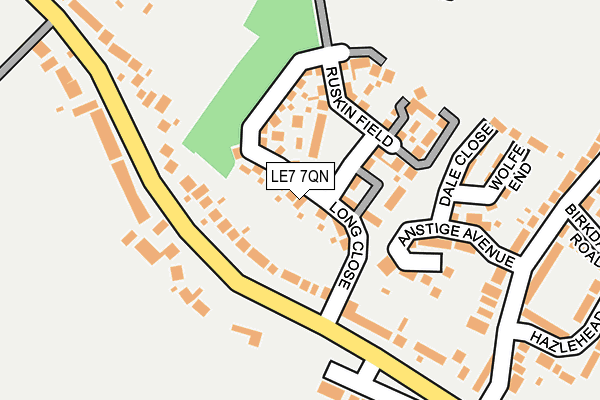 LE7 7QN map - OS OpenMap – Local (Ordnance Survey)