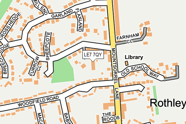 LE7 7QY map - OS OpenMap – Local (Ordnance Survey)