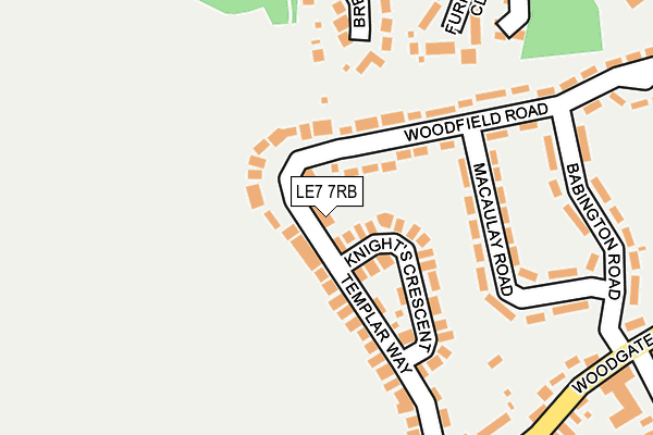 LE7 7RB map - OS OpenMap – Local (Ordnance Survey)