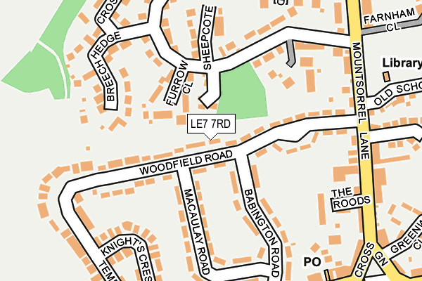 LE7 7RD map - OS OpenMap – Local (Ordnance Survey)