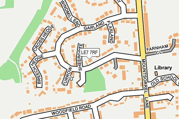 LE7 7RF map - OS OpenMap – Local (Ordnance Survey)