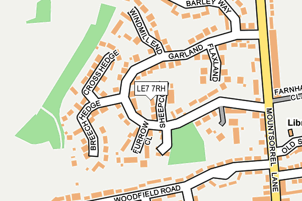 LE7 7RH map - OS OpenMap – Local (Ordnance Survey)