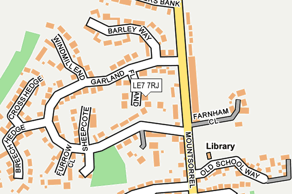 LE7 7RJ map - OS OpenMap – Local (Ordnance Survey)