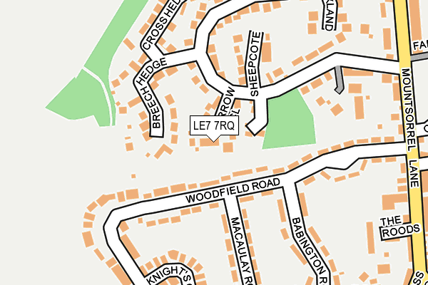 LE7 7RQ map - OS OpenMap – Local (Ordnance Survey)