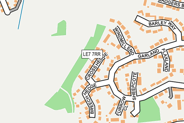 LE7 7RR map - OS OpenMap – Local (Ordnance Survey)