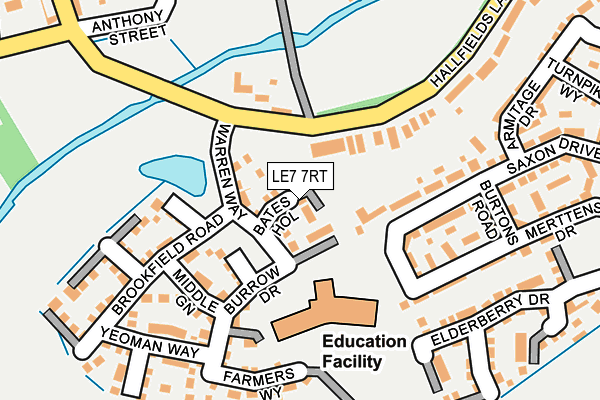 LE7 7RT map - OS OpenMap – Local (Ordnance Survey)