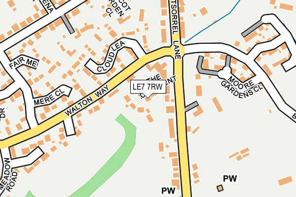 LE7 7RW map - OS OpenMap – Local (Ordnance Survey)