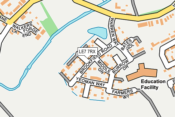 LE7 7RX map - OS OpenMap – Local (Ordnance Survey)