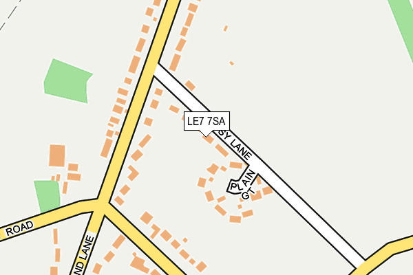 LE7 7SA map - OS OpenMap – Local (Ordnance Survey)