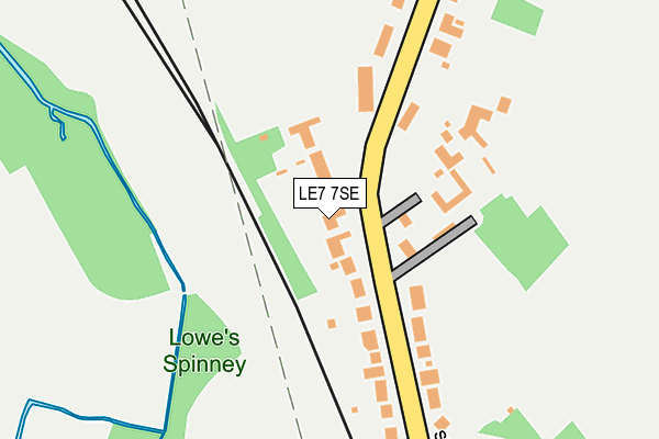 LE7 7SE map - OS OpenMap – Local (Ordnance Survey)