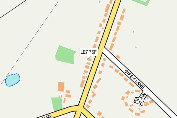 LE7 7SF map - OS OpenMap – Local (Ordnance Survey)