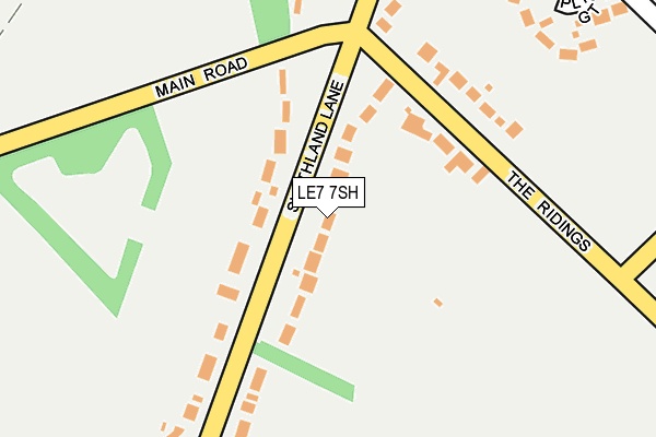 LE7 7SH map - OS OpenMap – Local (Ordnance Survey)