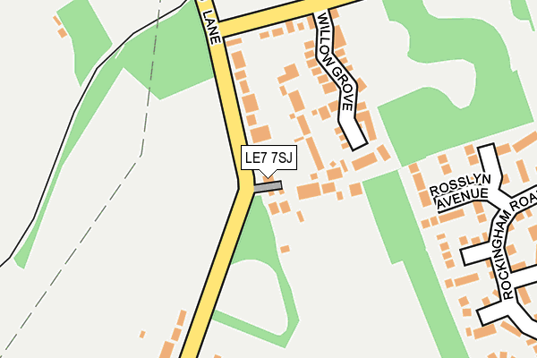 LE7 7SJ map - OS OpenMap – Local (Ordnance Survey)