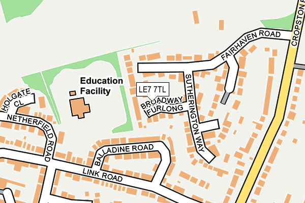 Map of BRADGATE TRADING LIMITED at local scale