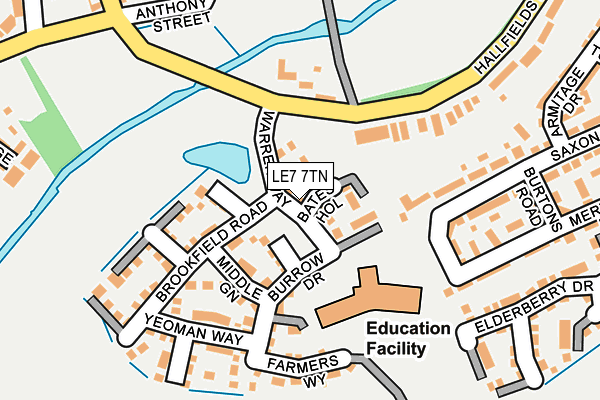 LE7 7TN map - OS OpenMap – Local (Ordnance Survey)