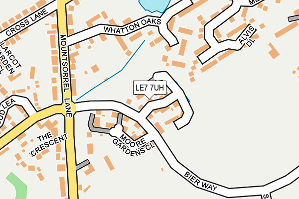 LE7 7UH map - OS OpenMap – Local (Ordnance Survey)