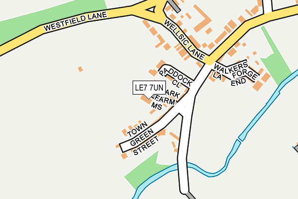 LE7 7UN map - OS OpenMap – Local (Ordnance Survey)