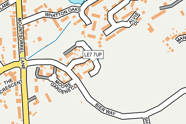 LE7 7UP map - OS OpenMap – Local (Ordnance Survey)