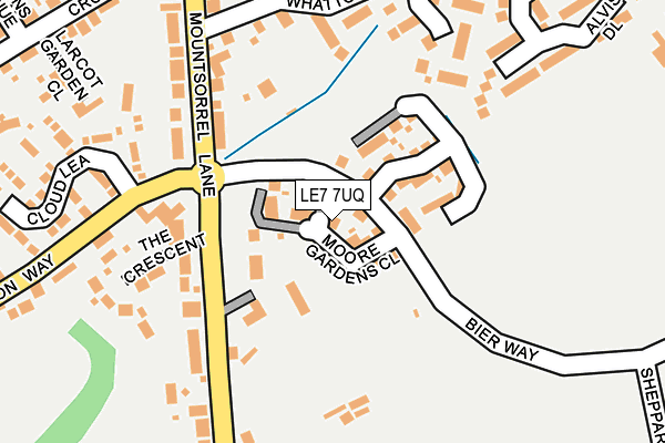 LE7 7UQ map - OS OpenMap – Local (Ordnance Survey)
