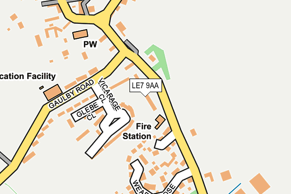 LE7 9AA map - OS OpenMap – Local (Ordnance Survey)