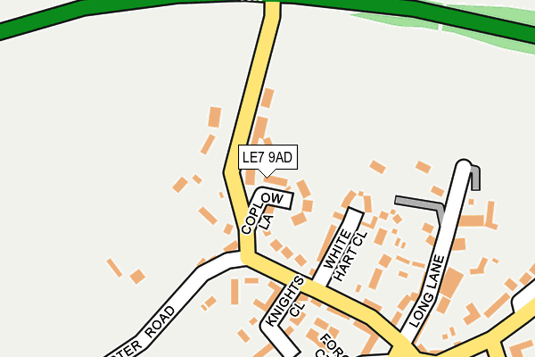 LE7 9AD map - OS OpenMap – Local (Ordnance Survey)
