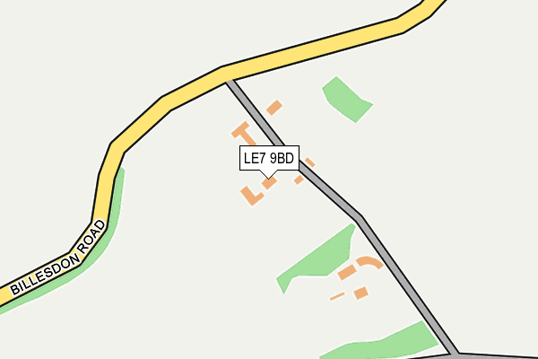 LE7 9BD map - OS OpenMap – Local (Ordnance Survey)