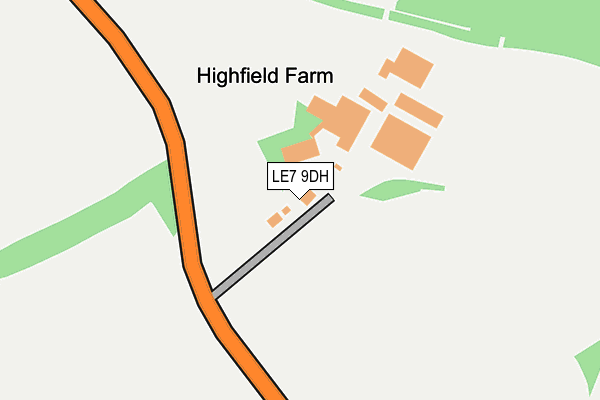 LE7 9DH map - OS OpenMap – Local (Ordnance Survey)