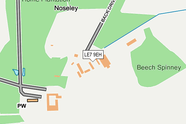 LE7 9EH map - OS OpenMap – Local (Ordnance Survey)