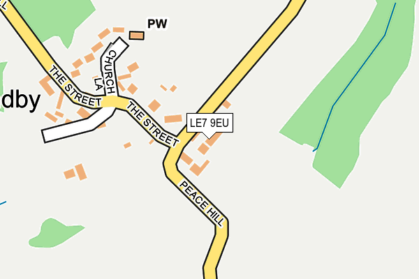 LE7 9EU map - OS OpenMap – Local (Ordnance Survey)