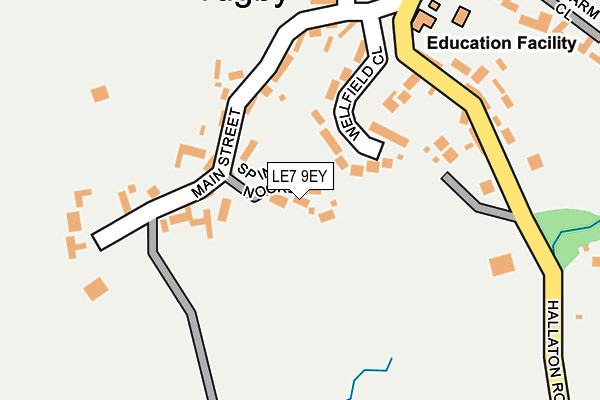 LE7 9EY map - OS OpenMap – Local (Ordnance Survey)