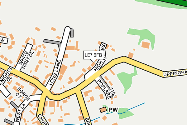 LE7 9FB map - OS OpenMap – Local (Ordnance Survey)