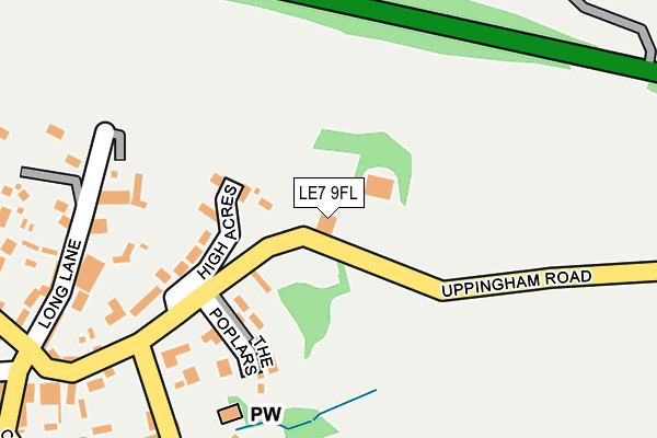 LE7 9FL map - OS OpenMap – Local (Ordnance Survey)