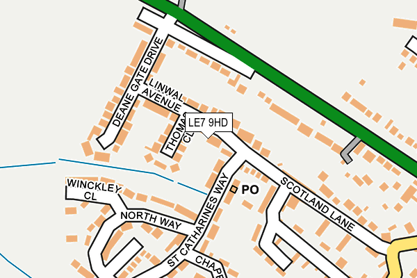 LE7 9HD map - OS OpenMap – Local (Ordnance Survey)
