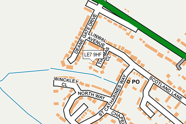 LE7 9HF map - OS OpenMap – Local (Ordnance Survey)